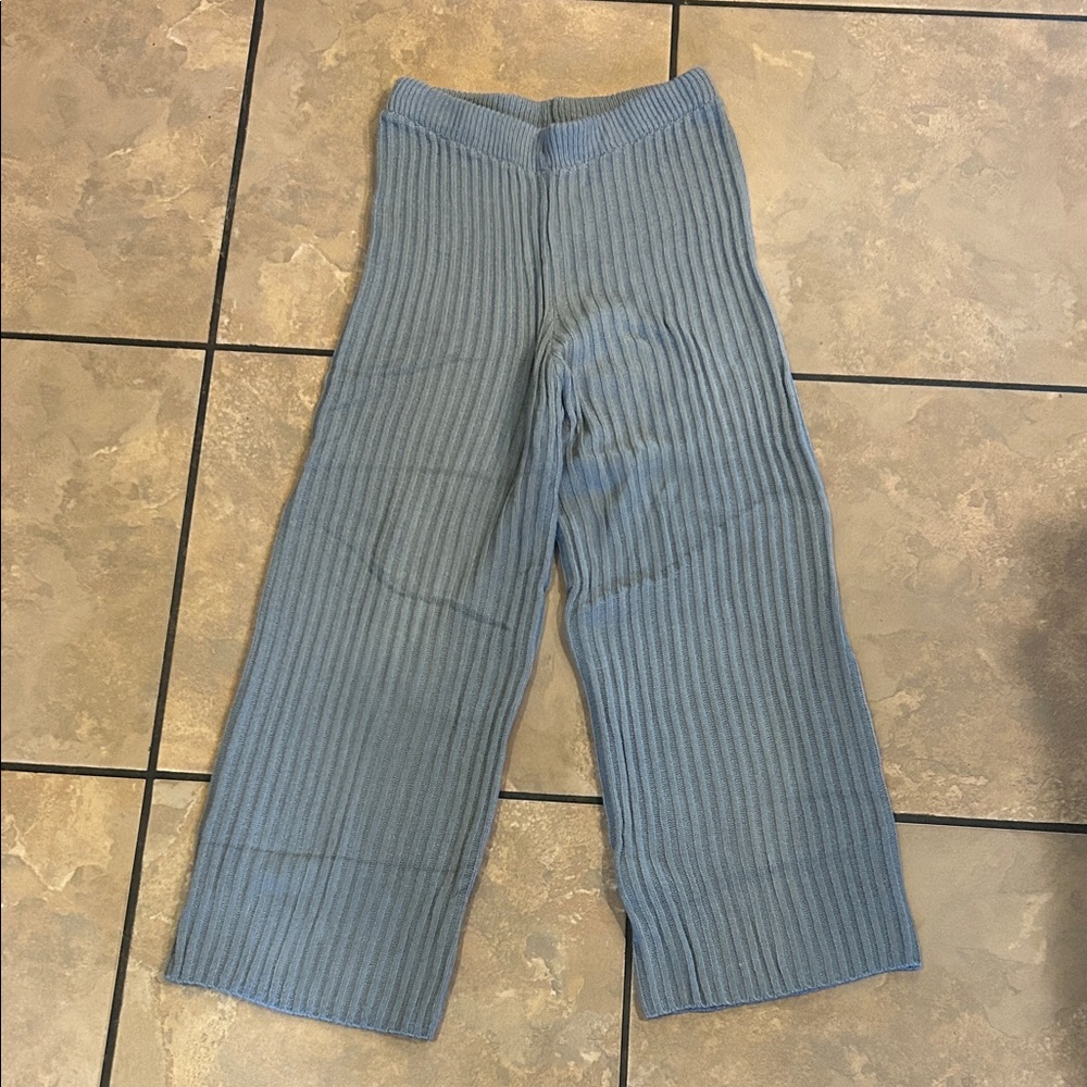 Cozy gray cable Knit Pants
